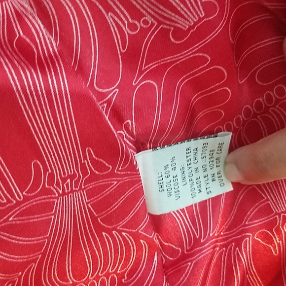 EUC Tulle lipstick red wool blend coat M - Picture 5 of 9